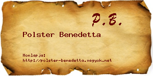 Polster Benedetta névjegykártya